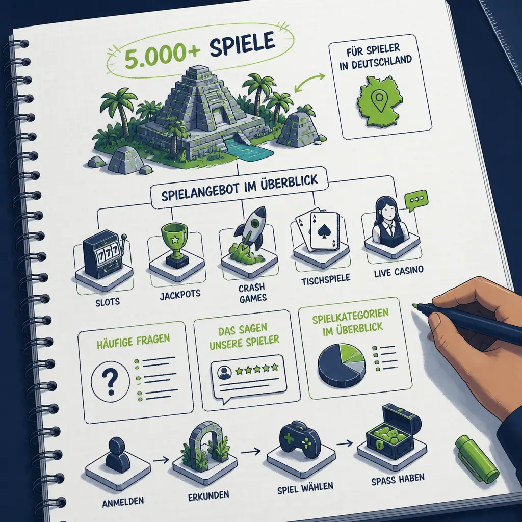 Wazamba Spiele: 5000+ Slots und Live Casino visual guide for Wazamba